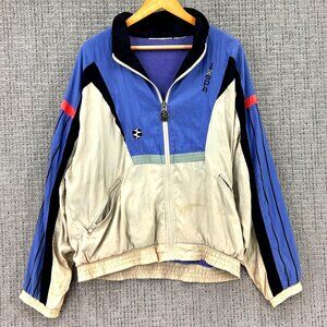 Vintage IXSPA Windbreaker Jacket Womens XL Multicolor Full Zip Retro 80s